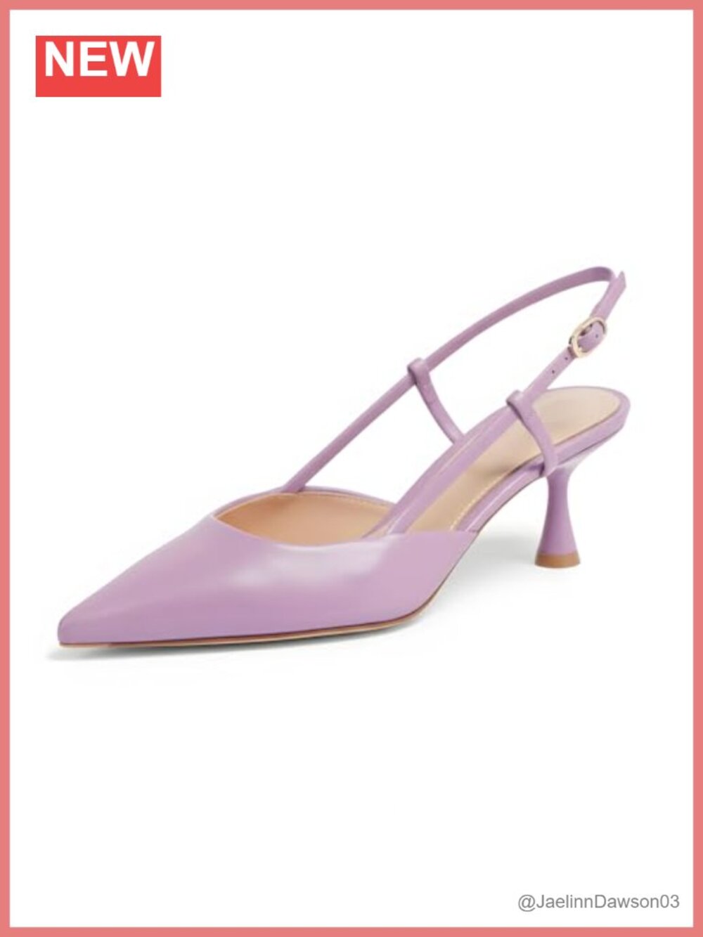 Women's Pointed Toe Kitten Heels Slingback Pumps Closed Toe Dress Shoes Work